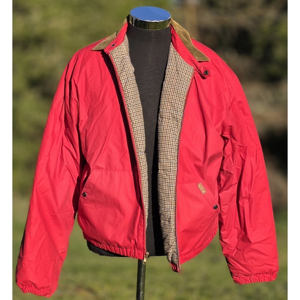 Vintage POLO Sportsman Ralph Lauren Men's Red Down Fill Puffer Jacket Mens Large